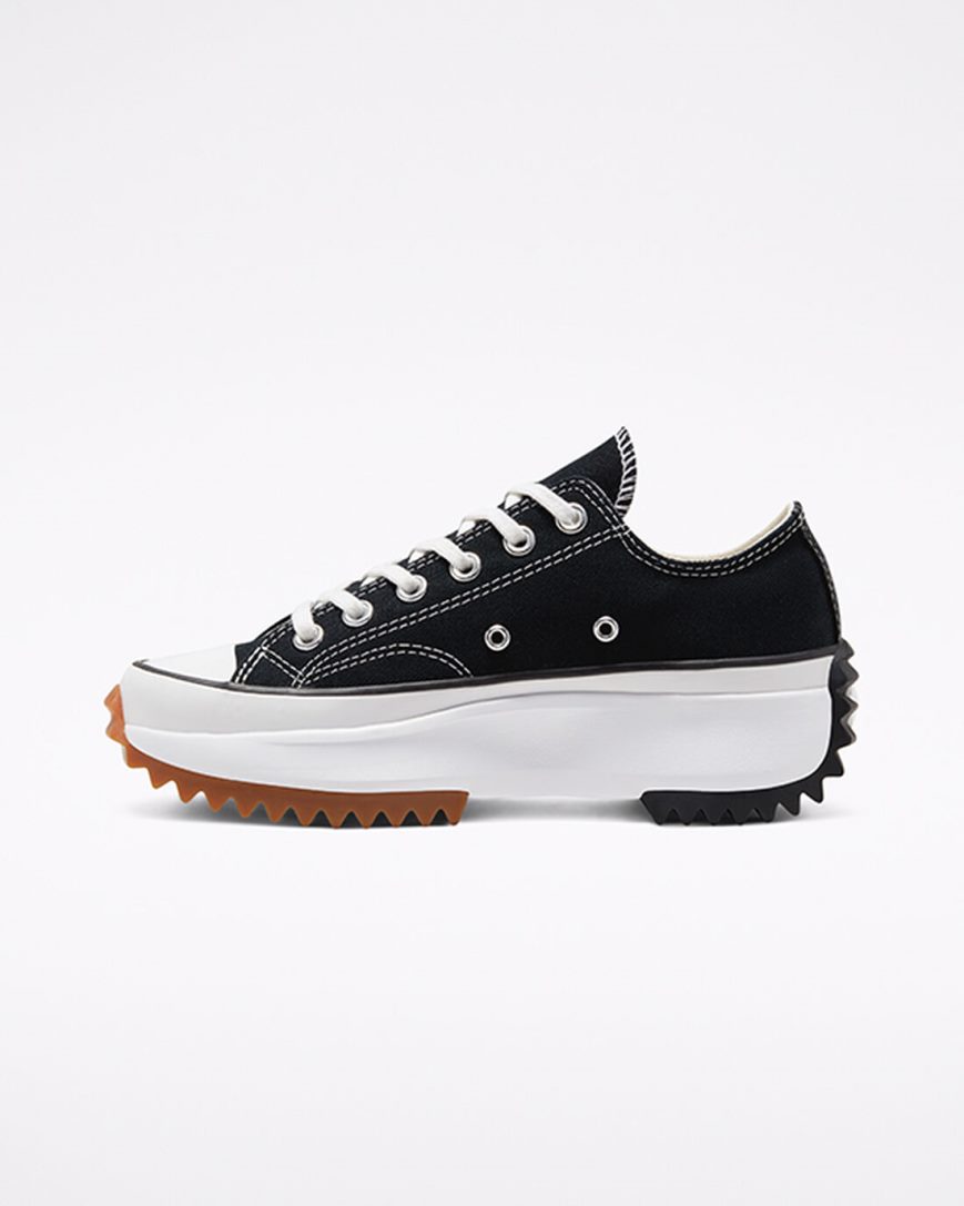 Women's Converse Run Star Hike Low Top Platform Shoes Black / White | AU 9601CD